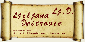 Ljiljana Dmitrović vizit kartica